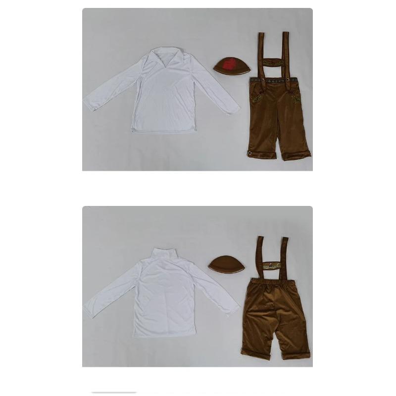 Cosplay Fancy Dress Halloween Party Costume Carnival Outfit Adult Men's Bavarian German Beer Festival Short Sleeve