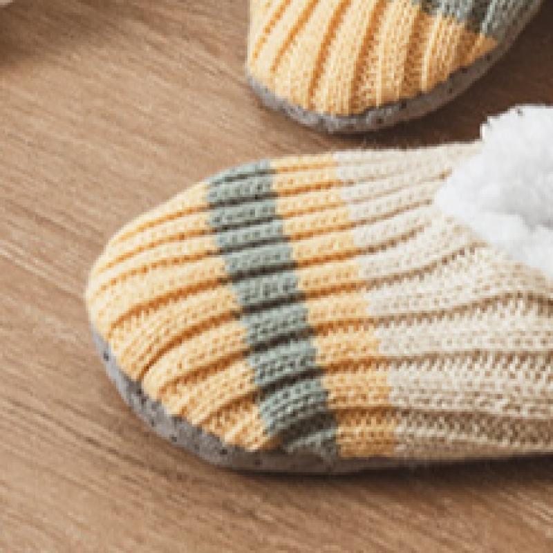 Daiso Color Matching Knit Slipper Living Room Shoes 230 250 Mm Yellow