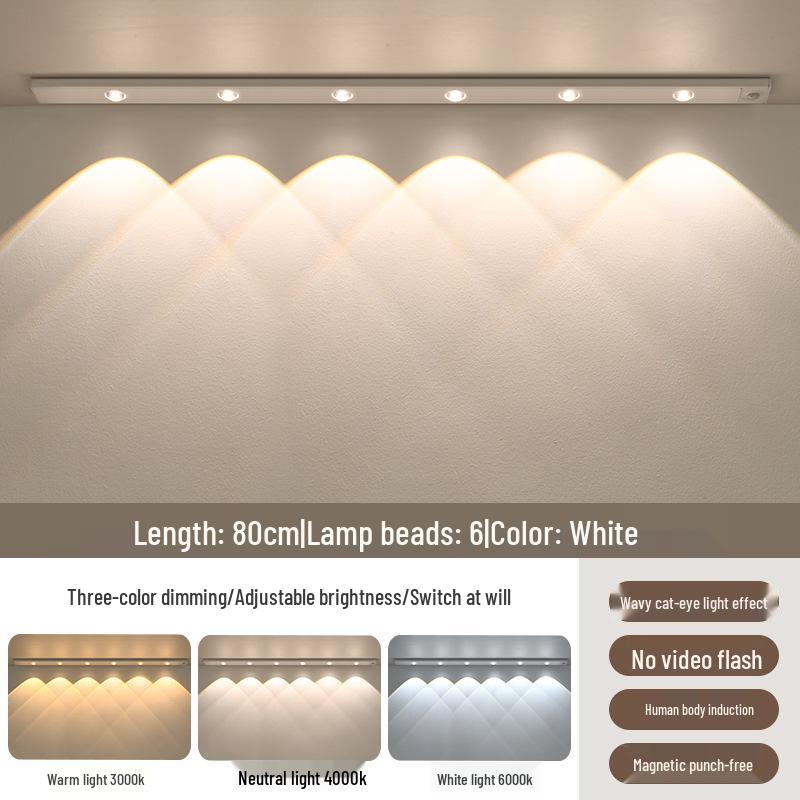 Rechargeable Smart Motion Sensor Light Strip for Cabinets and Hallways