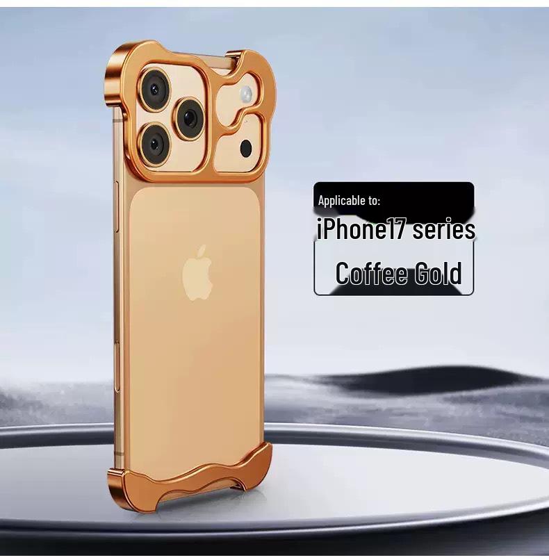 iPhone 16/17 Pro Max Air Irregular Metal Border Protective Case with Heat Dissipation
