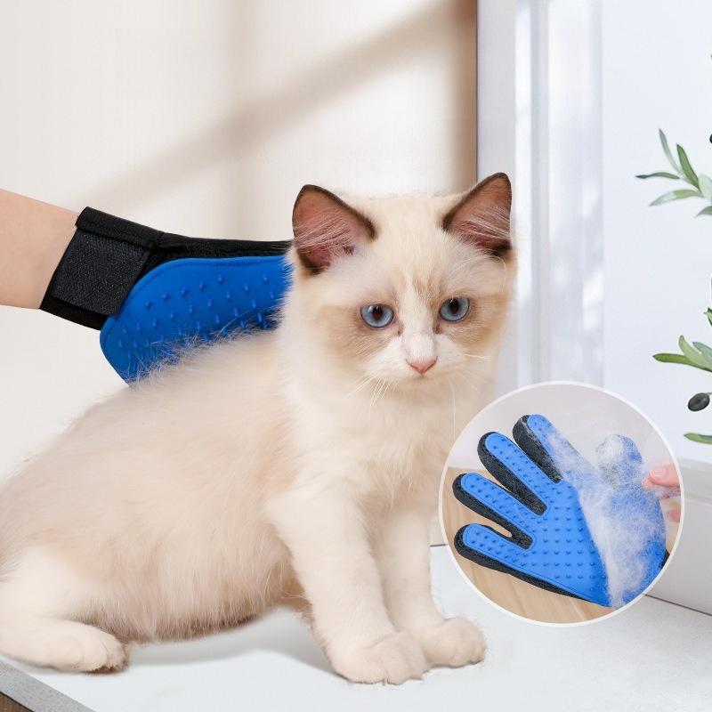 Pets Comb Cat Gloves Five Finger Massage Soothing Dogs Pet Mittens Easy To Clean Spiral Vertebral Tooth Comb Animal Grooming Brush Hair Remover