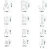 5Pcs 0.5 Inch 26 Alphabet Planner Stickers Waterproof Black White Diy Letter Decorative Sticker For Kids Cup Laptop Decoration