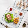 Heat-Resistant Glass Dumpling Tray With Sauce Tray, Divided Dinner Tray, Breakfast Tray, Home Kitchen Tools