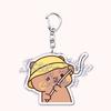 Cute Bubu Love Dudu Yier Keychains Couple Bear Panda Keyrings for Accessories Bag Pendant Key Chain Jewelry Fans Lovers Gifts
