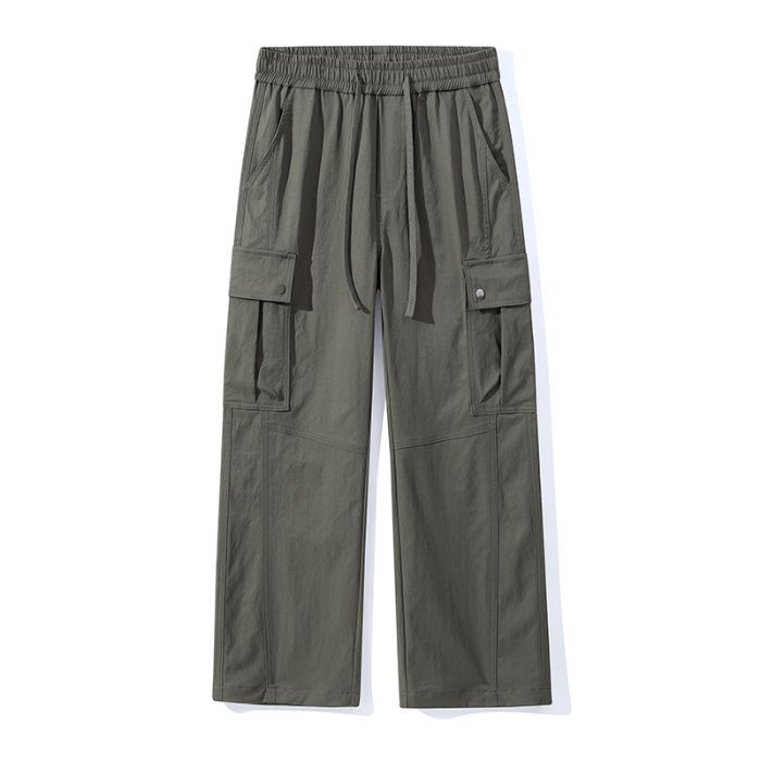 Spring New Loose Wide-leg Overalls Men's American Outdoor Trendy Straight-leg Casual Pants Men's