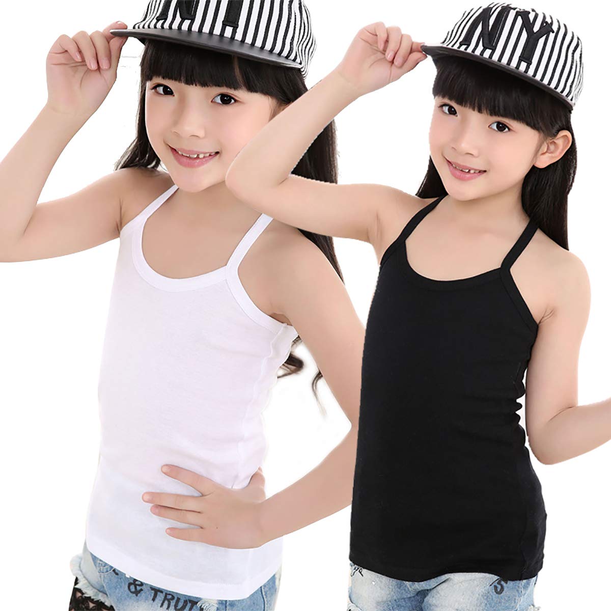 

Camisole Tank Junior Tops for Elementary and Middle School Students [eipatu] Set, Kids 2-Piece/4-Piece Set, Girls Underwear, Top, Dance, Sports,