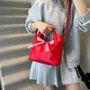 Premium bow large capacity handbag women's new trend fashion shoulder messenger bag