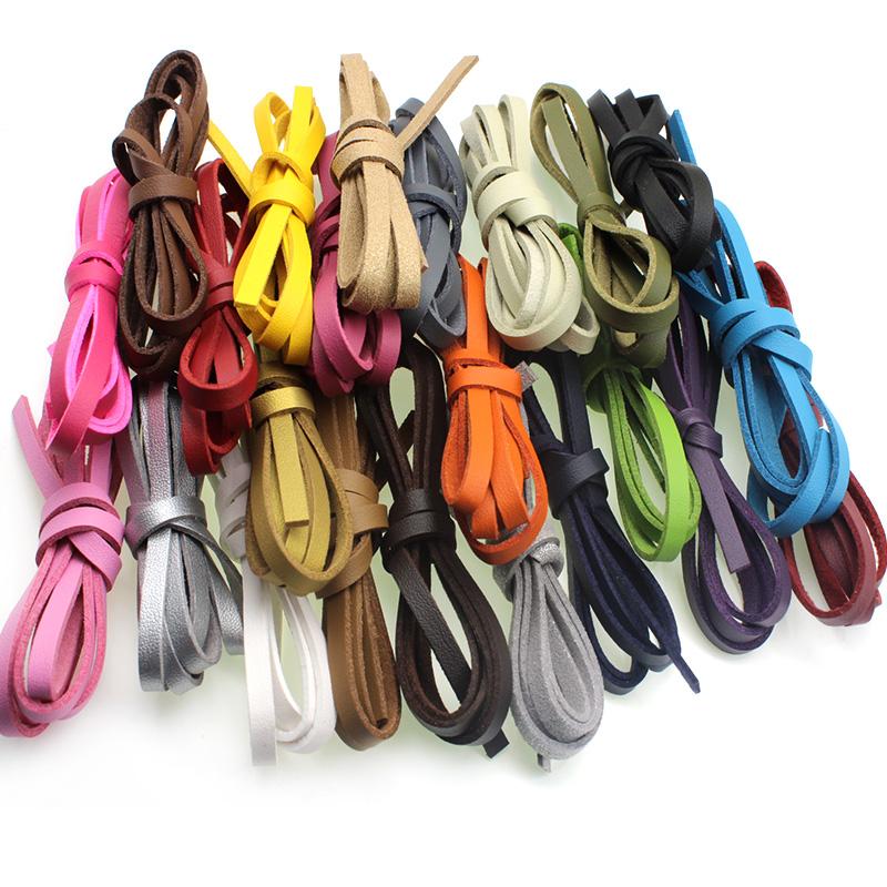 3 4 5 8 12 20 Mm Width Single Side Soft PU Leather Cord Strap String Rope For DIY Bracelet Necklace Jewelry Making Accesories