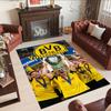 Borussia Dortmund Benutzerdefinierter Namens Teppich Design für Arbeitszimmer Spielzimmer Schlafsaal Spielzimmer Rutschfester Teppich Büro Heimdekoration