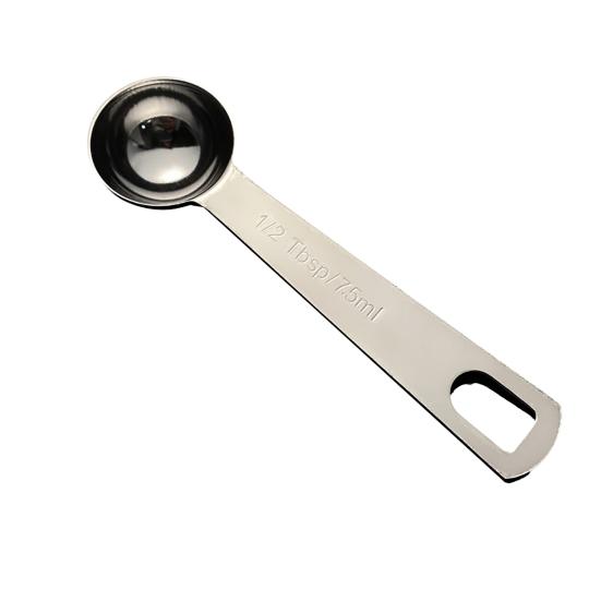 Stainless Steel Measuring Spoon Set with Scale Accurate Dosage Measuring Spoon Dishwasher Safe Kitchen Gadget for Coffee Milk Powder Spices