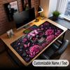 Skull Gothic Theme Custom Mouse Pad Personalized With Name Text Customized Desk Mat For Office Home Decor