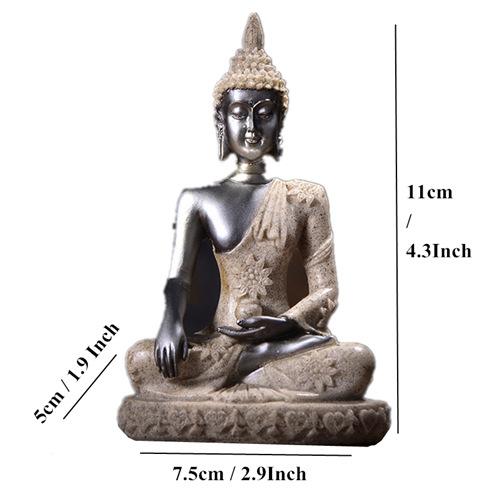 Southeast Asia Buddha Statue Ornaments Mini Zen Home Living Room Entrance Decoration Resin Craft Decorations