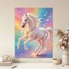 DIY Pearl Gem Elegant Pearl Horse Shining Bead Craft Art Home Wall Ornament Simple Unframed Room Decoration Art Modern Artistic Wall Decor