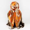 Artificial Silk Headscarf Satin Square Scarf 90cm Headscarf Women's Printing Silk Scarf Trendyeasiest for Match Shawl