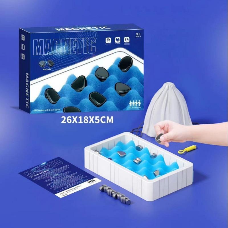 1SET Magnetic Effect Versus Chess Step On Thunder Magnet Induction Puzzle Decompression Table Game Chess Board Game Children's Toys