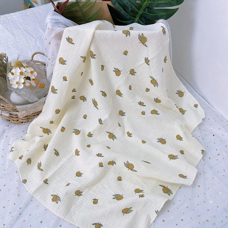 Baby Wrap Towel Cotton Cartoon Print Wrap Blanket Infant Blanket Bath Towel Crib Sheet Non-fluorescent Newborn Blanket