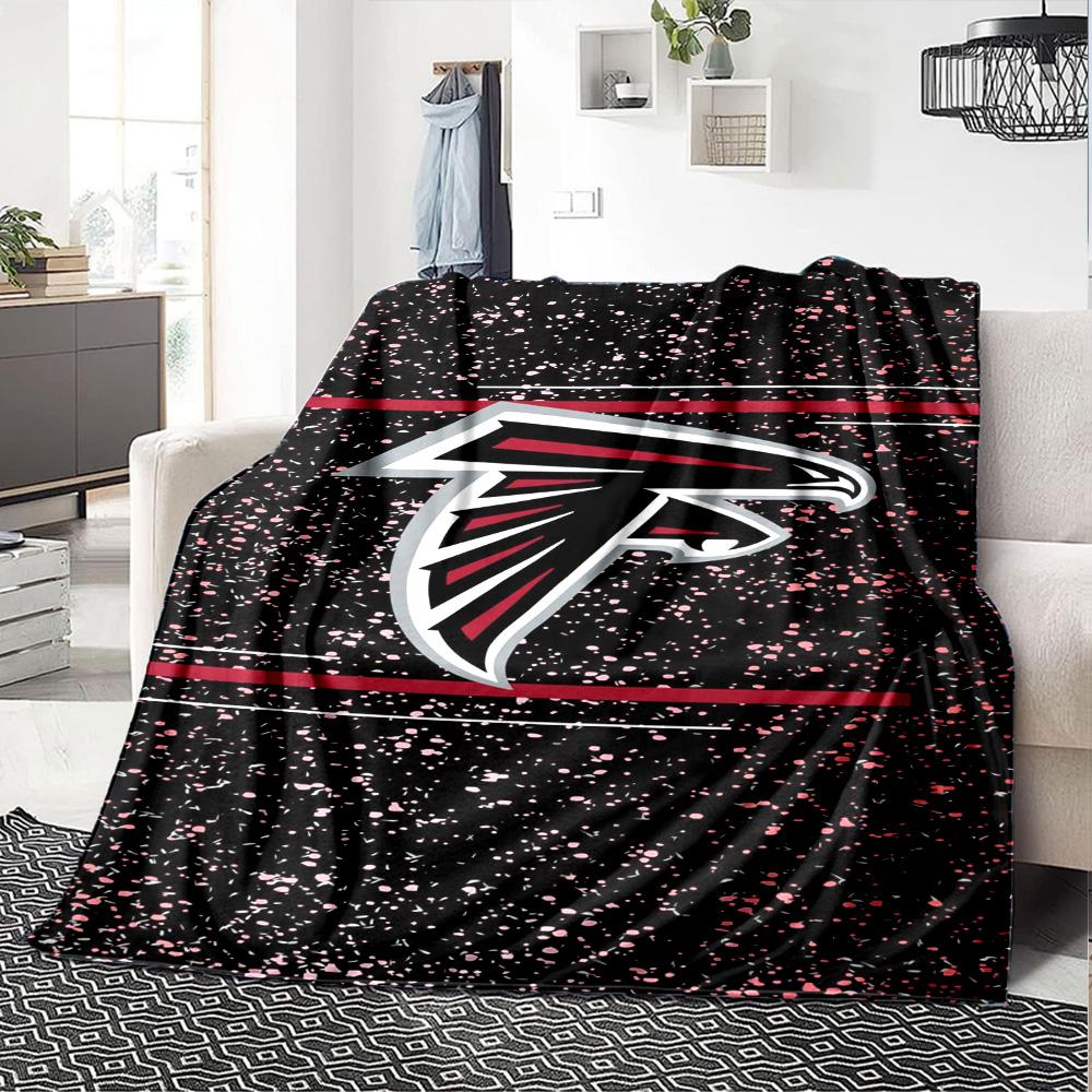 Falcons Logo Print Flannel Blanket High Quality Warm Comfortable Cover for All Seasons Perfect for Gifts Home Decor