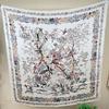 Winter Garden 110 Silk Crepe Satin Square Scarf Mulberry Silk Ladies Spring And Summer Sunscreen Silk Scarf Shawl