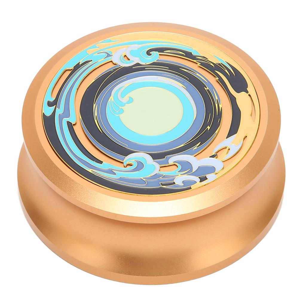 LP Vinyl Turntables Disc Stabilizer Professional Record Weight Clamp with Silicone Bottom Pad for Vibration Damping Gold