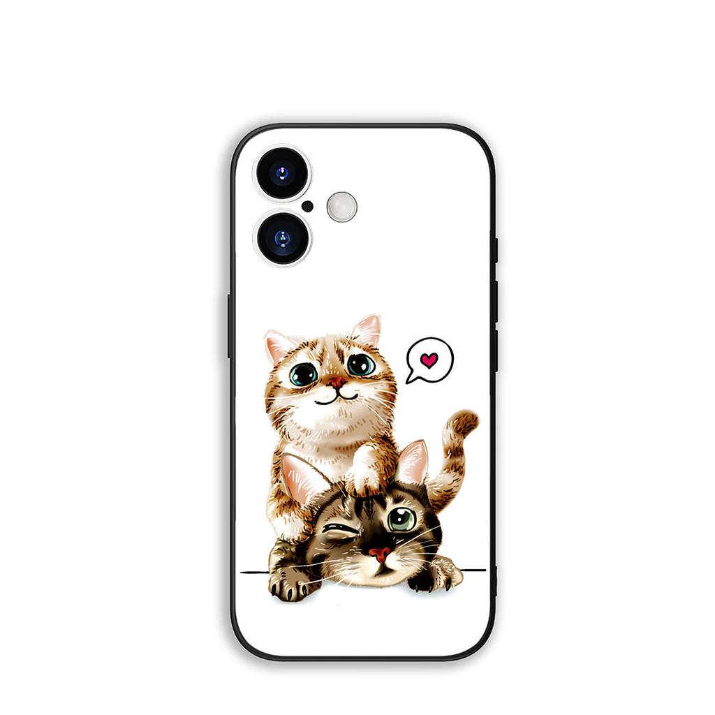 For Samsung Galaxy S25 S23 S22 S24 FE Ultra Plus A56 A05 A06 A15 A16 A57 S7 Edge Phone Cover Case Cat Meow