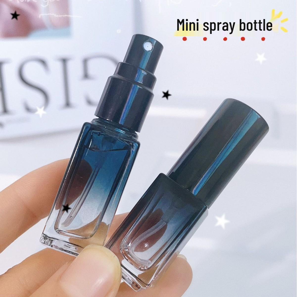 Luxury Portable Glass Perfume Decanter - 5ml/10ml Nano Spray Bottle 3ml Gradient Blue Spray Bottle; Glass