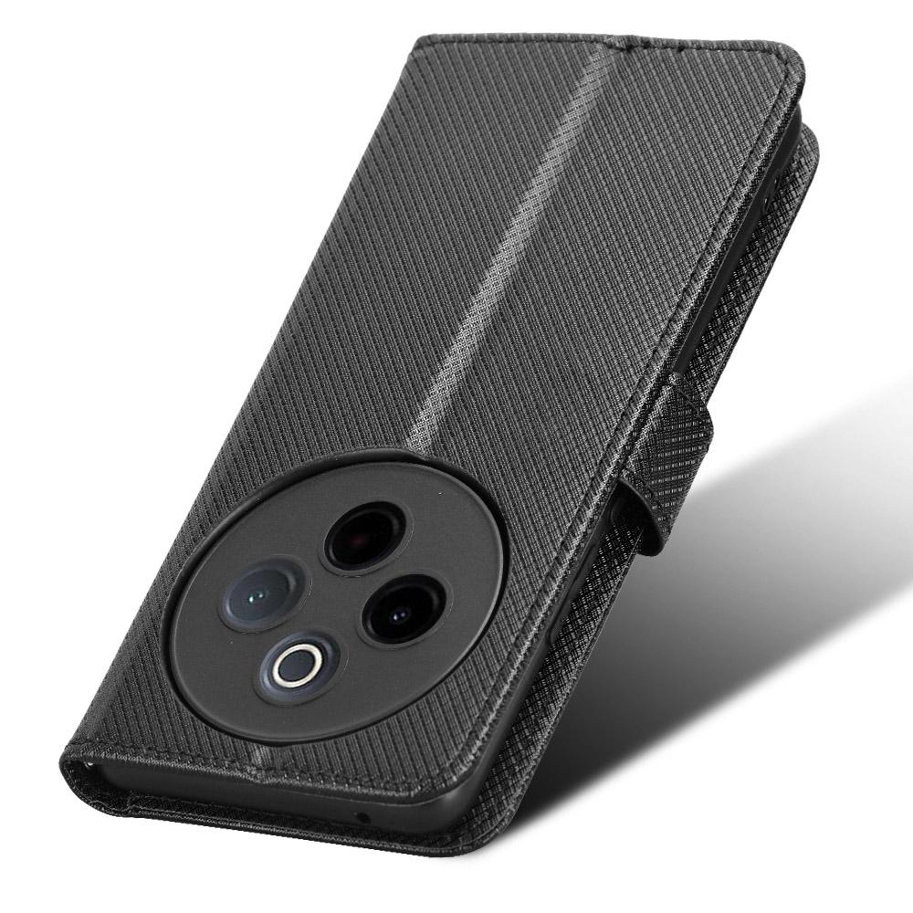 For Vivo Y300 Pro 5G/vivo Y300 Pro+ 5G/vivo iQOO Z10 5G Leather Wallet Case with Strap Diamond Texture Phone Cover
