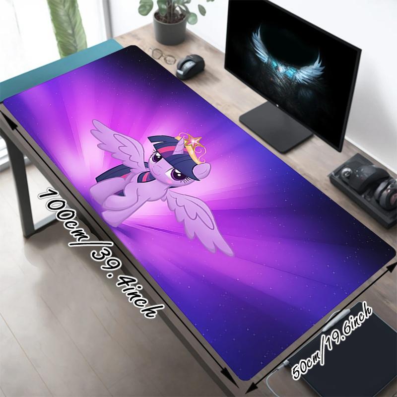 1Pc Little Pony Celestial Celebration Gaming Mouse Pad Keyboard Desk Mat Non-slip Rubber Lock Edge Waterproof Computer Mousepad for Office Home Decor