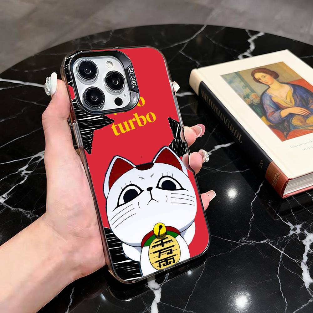 

Чехол для телефона Cat T-Turbo B-Baba TB для iPhone 17,16,15,14,13,12,11 Plus,Pro Max,XS, Цветная Серебристая Черная Крышка iPhone17promax