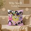 Anime K-K-On! Cushion Cover Double-Sided Printed Pillow Cover Hypoallergenic Dust-Mite Proof
