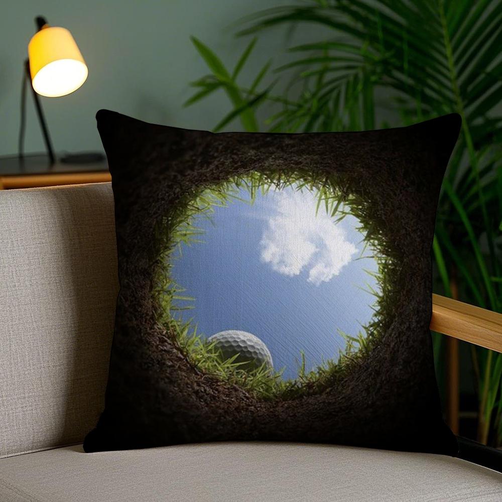 Golf Sports T-Titleists Cushion Cover Plush Fabric Soft Double-Sided Printed Invisible Zipper Sofa Pillow Case Home Decor