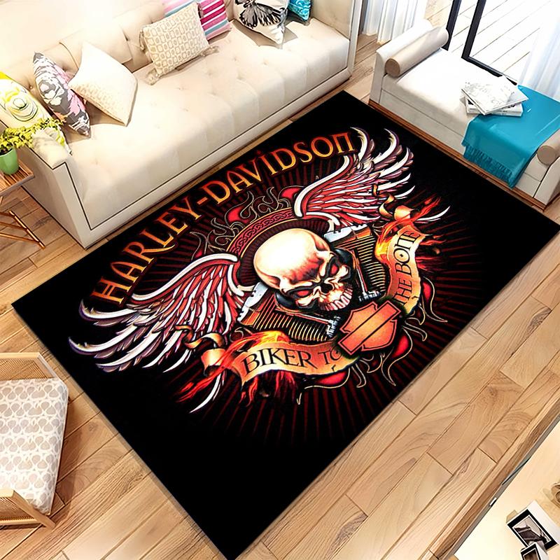 

Retro H-Harleys Racing Moto Living Room Non-Slip Area Rug Soft Carpet for Bedroom Kids Playroom Sofa,Home Decor Doormat Gift 40x60cm