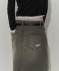 Musinsa Standard Woman Women'S Pigment Distressed Maxi Skirt [Khaki]