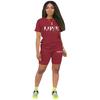 Sommer-Outfits Damen Trainingsanzug Druck Lässiges Shorts-Set Outdoor-Sport Jogging Damenbekleidung Tägliches T-Shirt Shorts 2-teiliges Anzug