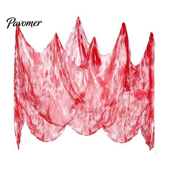 Halloween Atmosphere Accessories Creepy Gauze Decor, Blood Scary Hanging Cloth, Spooky Fabric for Events Drape Net Haunted House Bar Party Scene