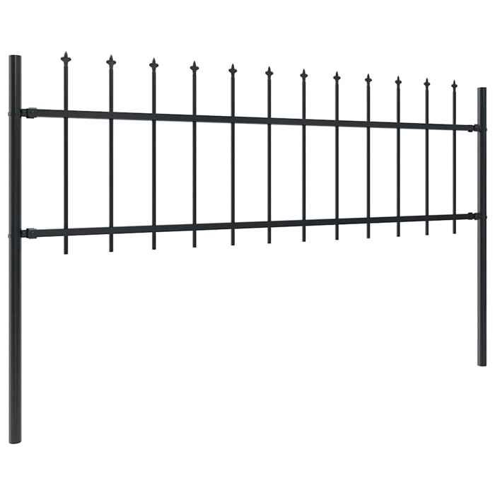 VidaXL Garden Fence with Spear Top Garden Barrier Fence Panel Gate Fence Gate House 144923