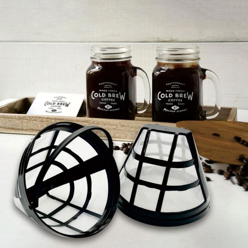 Coffee Filter Cup Powder Bowl Coffee Grounds Filtering Tool Nylon Texture Coffee Strainer Suitable for Coffee Machine