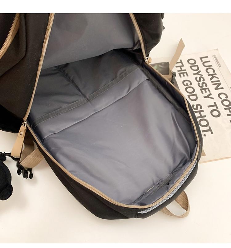 Рюкзак для путешествий большой емкости для старшеклассников ретро-колледжа белый — фото 21