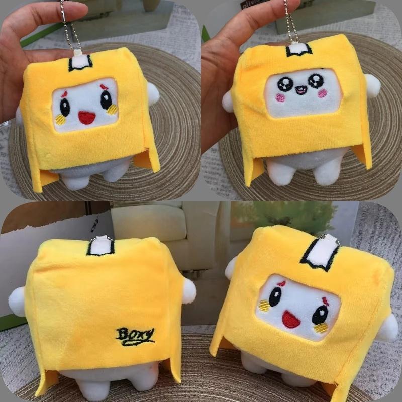 Cute Cartoon Robot Plush Keychain Removable Soft Doll Kawaii Toy Gift For Children And Girls
