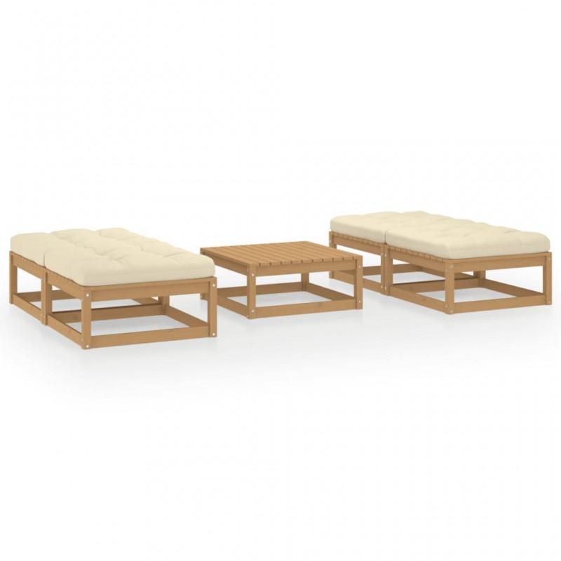 Day and Night - Day and Night 5-piece Garden Furniture Set and Solid Pine Wood Cushions