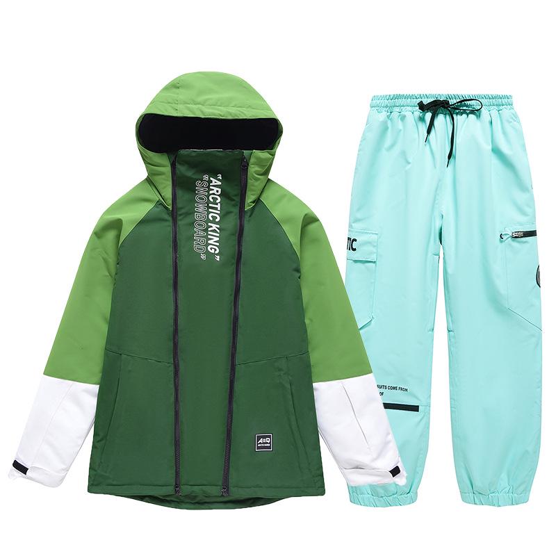 Unisex Winter Ski Suit: Windproof, Water-Repellent Jacket and Pants for Outdoor Snowboarding and Skiing.