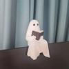 With Book Sit Specter Statue Halloween Reading Specter Statue Specter Ornament  Desktop Decoration