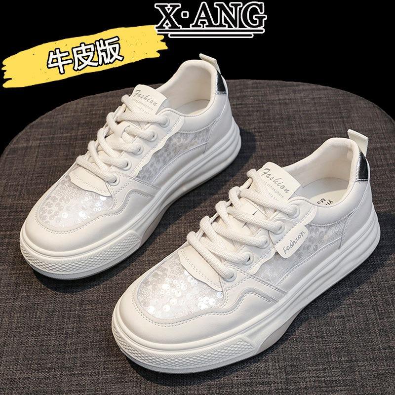 The First Layer of Cowhide Soft-soled Little White Shoes Women's Shoes Summer New Versatile Mesh Breathable Casual Sports Shoes