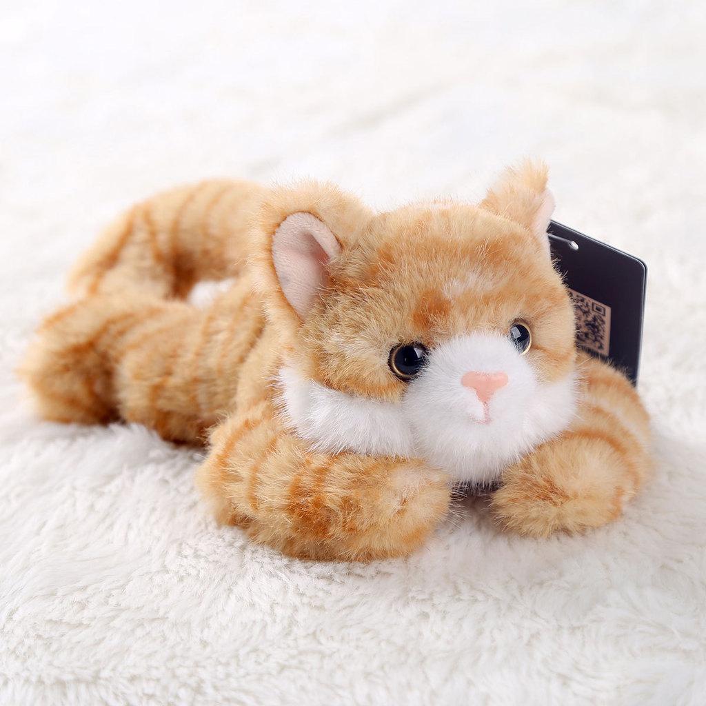 Cute Cartoon Striped Cat Crouching Plush Toy Doll For Kids And Giftgiving