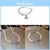 Baroque Zircon Pearl Necklace With Simple Titanium Pendant For Elegant Women