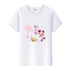 Casual Disney Cartoon Minnie Summer Blouses Men T-shirt White 2000s Tees Women Tshirt Ladies Mickey Mouse Tops Oversized Clothes