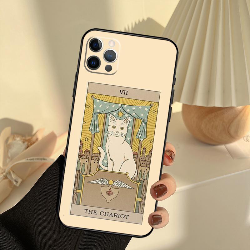 Die Kaiserin Tarot Katzen Kunst Druck Handyhülle Für iPhone 13 16 15 11 12 14 17 Pro Max 12 mini 15 16 Plus 16e 17 Air Hülle Funda