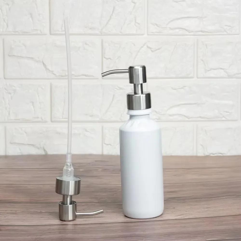 Hand Liquid Soap Pump Dispenser 304 Stainless Steel Head Nozzle for Bathroom Kitchen Foam Soap Shampoo Dispenser Accessories