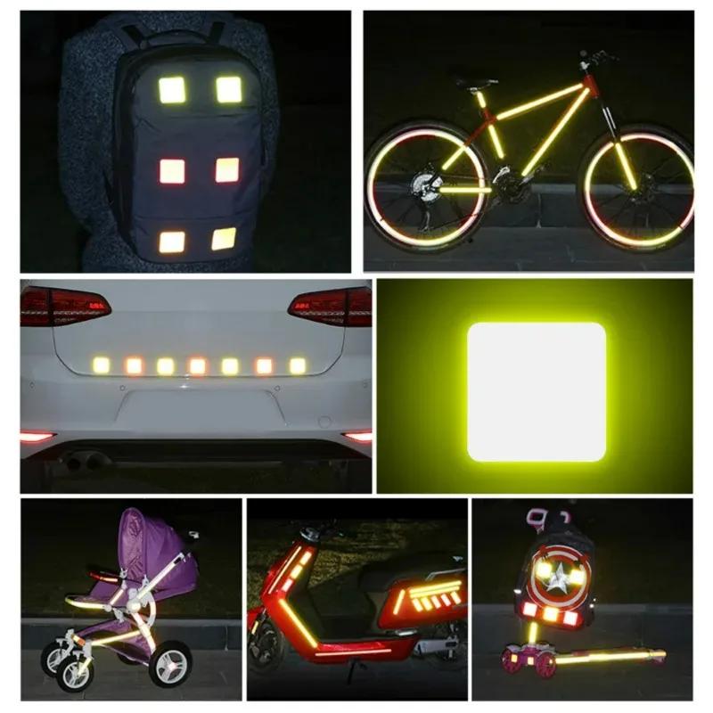 150PCS Safety Reflective Stickers Strip Waterproof High Visibility Warning Reflector Tape for Night Riding Walking Car Sticker