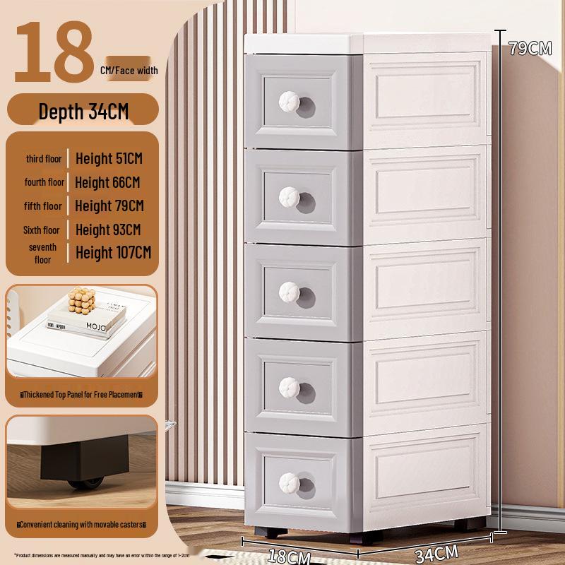 Morandi Multi-layer Plastic Drawer Storage Cabinet for Bathroom Use