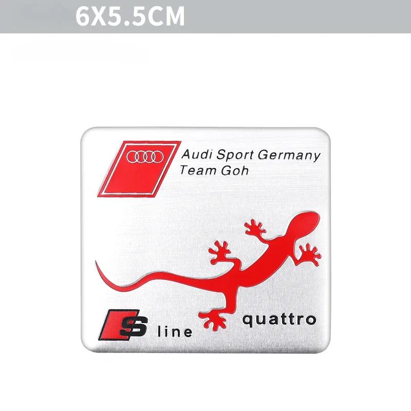 1P hot A3 A4 B8 8P 8V A6 C7 A5 Q5 B7 B6 B9 SLINE Q2 Q7 Retrofitting Sline Car Logo RS Metal Car Sticker Tail Logo Side Logo